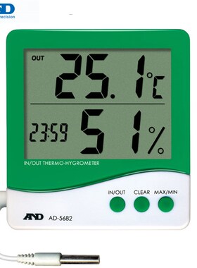 日本AND外部传感器付温湿度计 AD-5682/AD-5648A