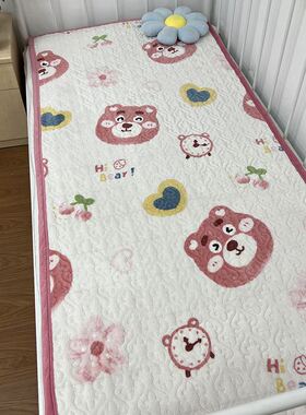 学生宿舍专用床盖小床1米5人牛奶绒床垫子夹棉加厚沙发垫90x200