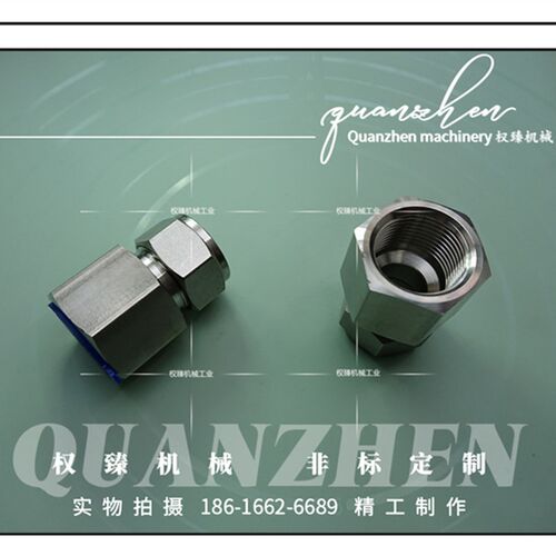 进口不锈钢316内螺纹内丝双卡套式直通终端管接头 R PT1/2-1/2OD
