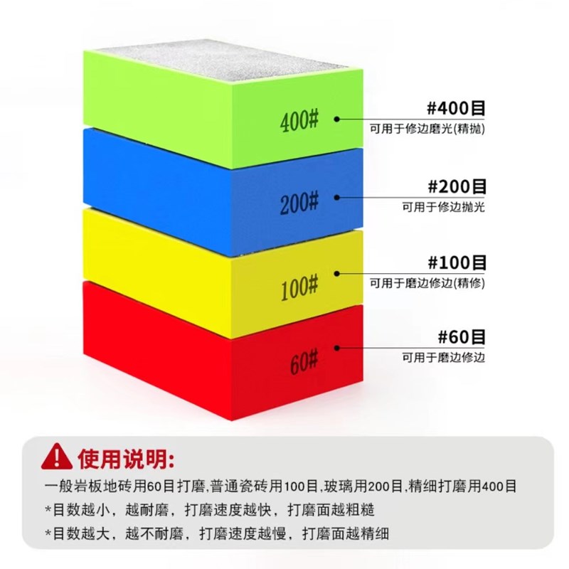 金刚石手擦片 瓷砖修边神器 石材打磨修边手擦片金刚砂手擦工具
