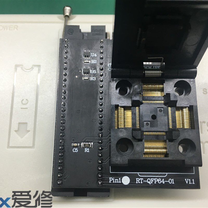 RT809H翻盖座变频空调MCU IRMCK341_343_311转接座RT-QFP64-01