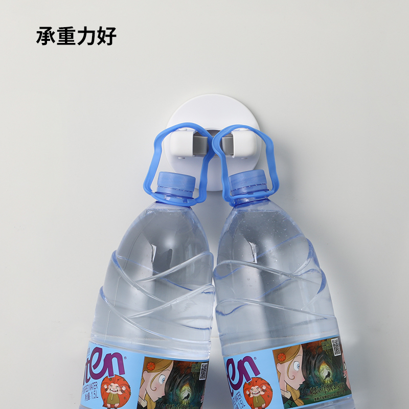 霜山吸壁式拖把夹卫生间壁挂无痕粘胶免打孔置物架粘钩可承重2kg