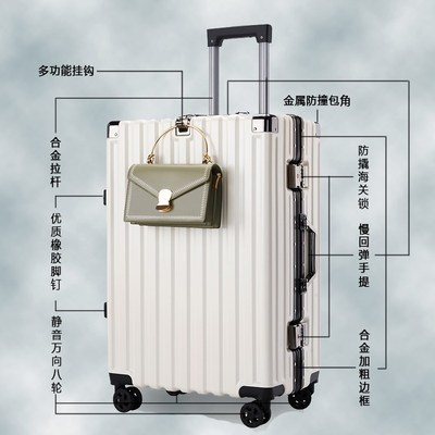 行李箱女2023新l款旅行箱高颜值学生大容量男生耐用密码拉杆皮箱