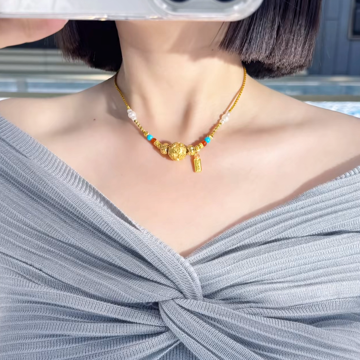 希曼汀黄金马上有钱金币转运珠吊坠女足金999编绳项链送节日礼物,黄金,小克重定价黄金手链,淘宝优惠券,粉丝福利购,淘宝优惠卷