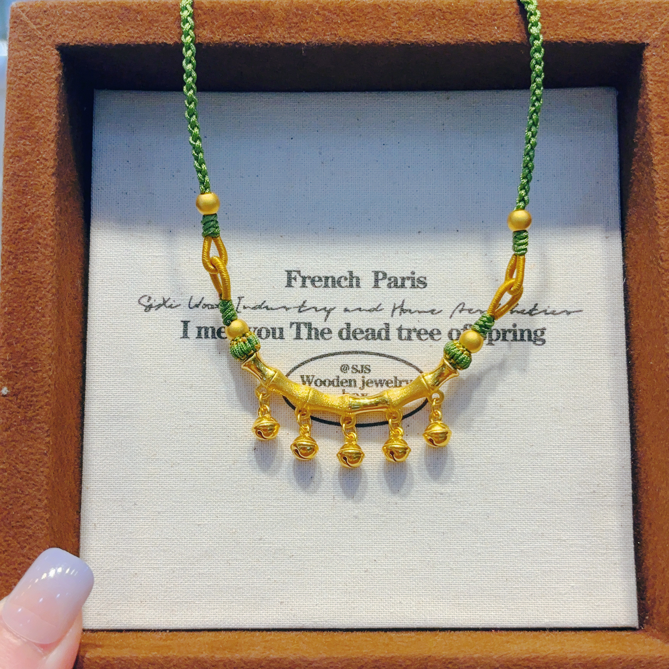 希曼汀黄金弯管铃铛项链999足金编绳锁骨链情人节生日礼物送女友,黄金,小克重定价黄金吊坠,淘宝优惠券,粉丝福利购,淘宝优惠卷