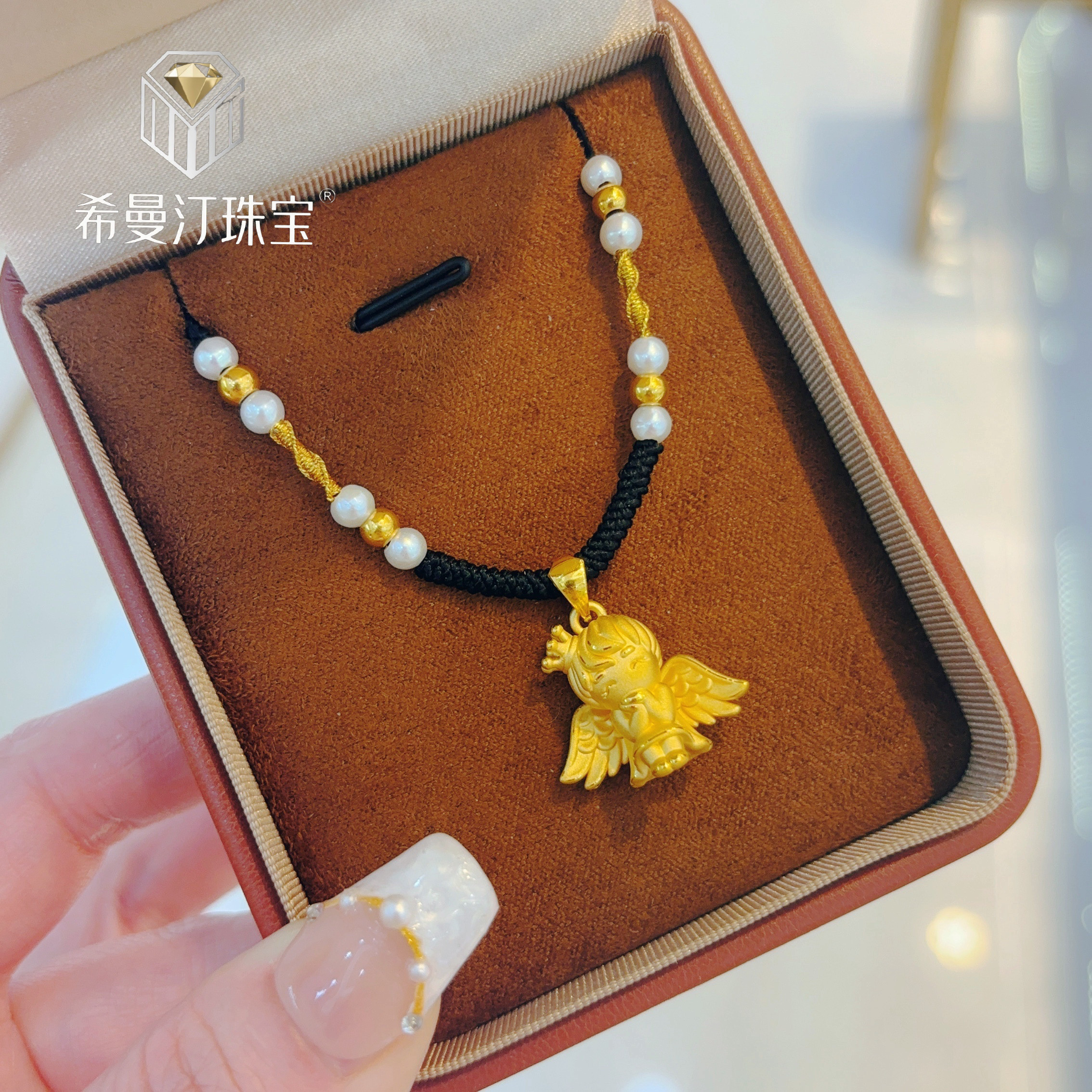 希曼汀黄金天使吊坠女足金999小福星宝宝挂坠纯金项链情人节礼物,黄金,小克重定价黄金吊坠,淘宝优惠券,粉丝福利购,淘宝优惠卷