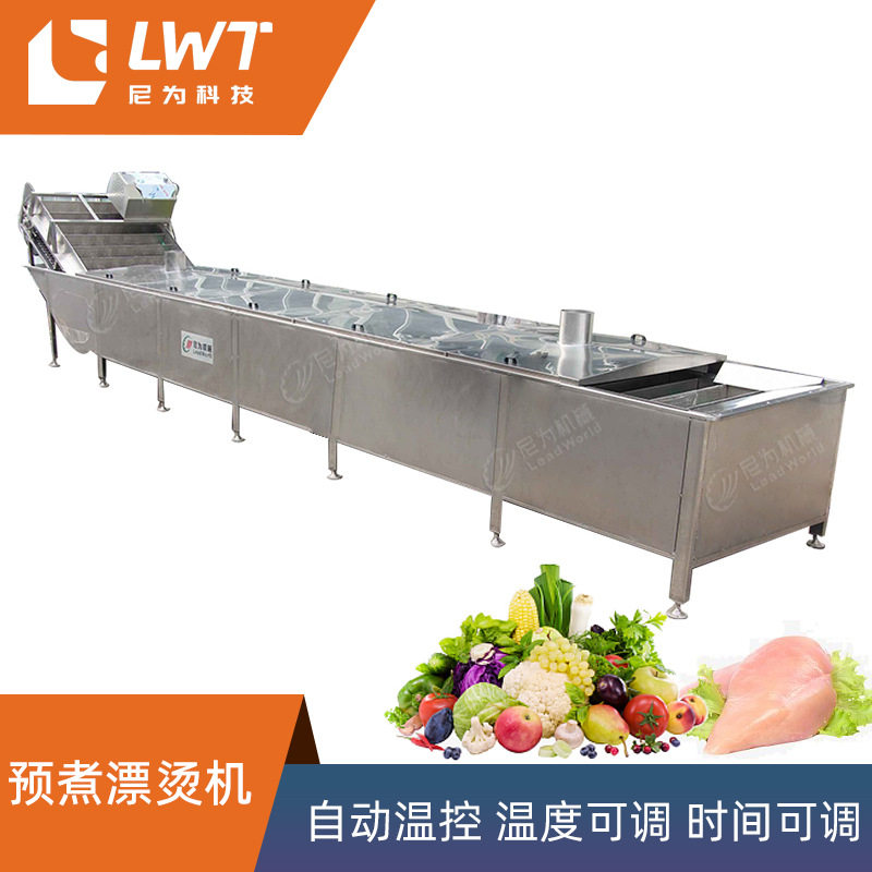 蔬菜杀青漂烫机 加工定制果蔬连续预煮漂烫机 全自动蒸煮漂烫机