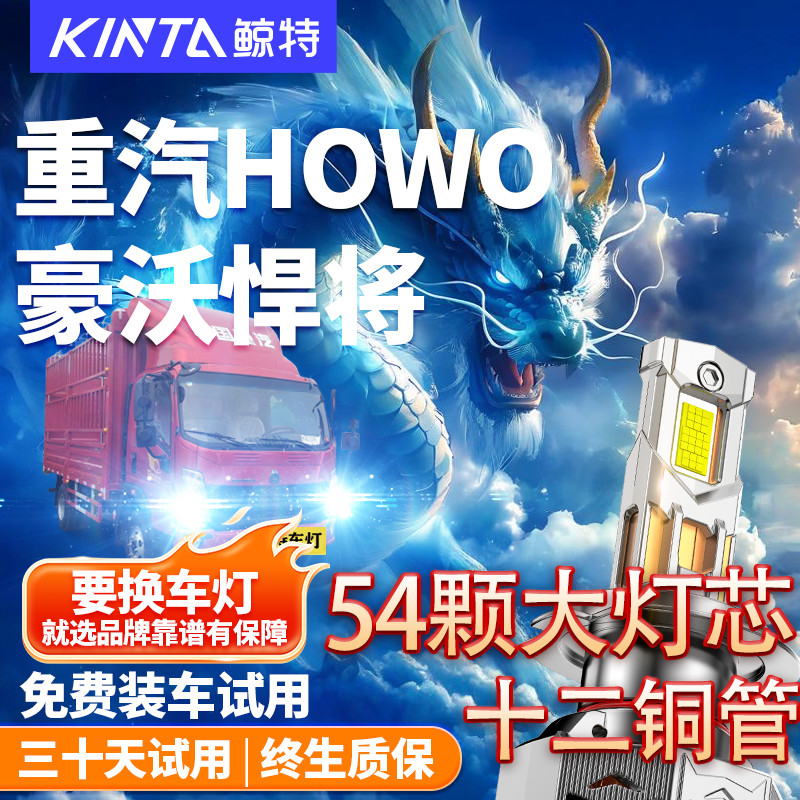 鲸特适用于豪沃悍将led大灯改装
