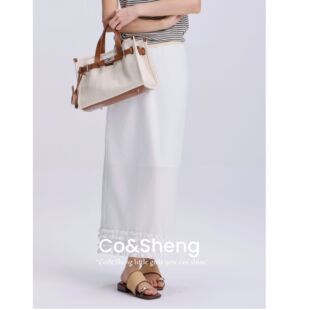 百搭洋气衣服女甜辣妹 时尚 50Hz co&sheng小个子夏设计半身裙长款