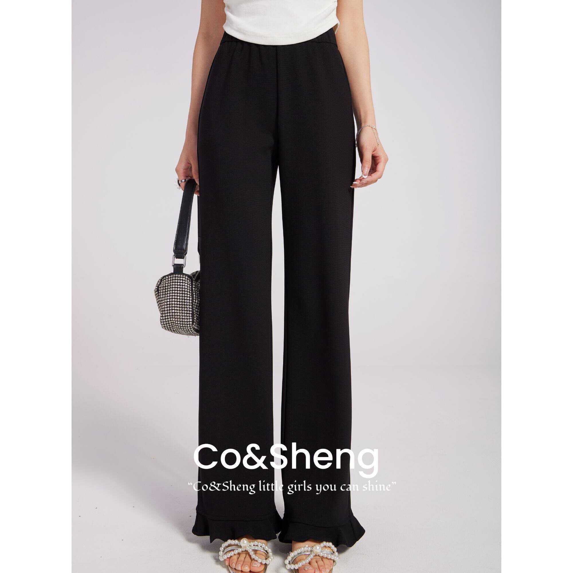 2026春夏季新款女士休闲西装裤直筒裤女垂坠感高腰薄款裤子小个子