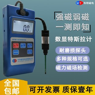 韦特WT-10A高斯计永磁铁磁场强度磁通计磁极笔WT-103数字特斯拉计