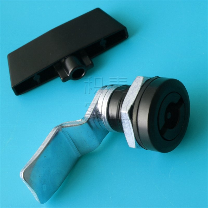 积麦 MS705-3D电柜箱转舌锁 黑色转舌锁 配电柜圆柱锁 机柜机箱锁