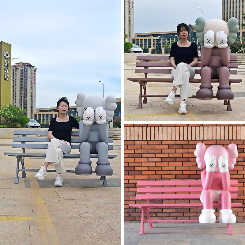 户外休闲卡通动物公园椅商场小区C幼儿园景区网红店玻璃钢雕塑摆