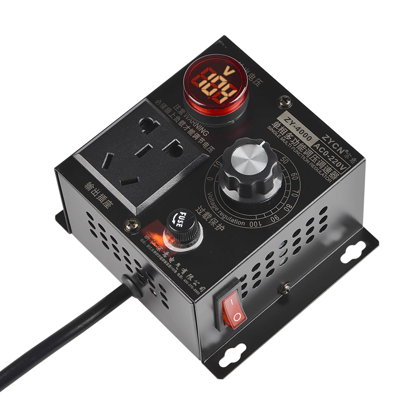 4000W大功率可控硅电子调压器220V调速开关旋钮变速调速器调温器