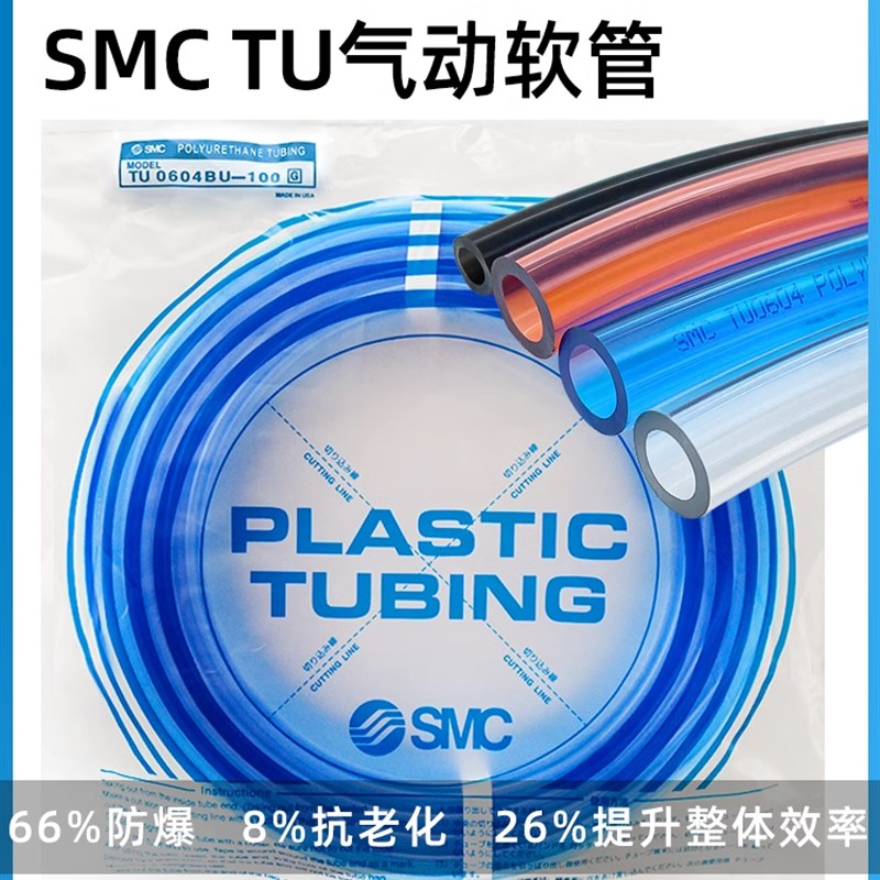 SMC进口透明气管空压机PU软管TU0425/0604/0805/1065/1208/1610BU