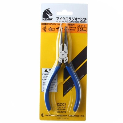 日本KEIBA M-615 带牙尖嘴钳 带齿尖咀钳 尖头钳5寸125mm