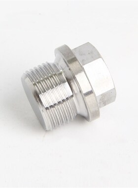 304不锈钢外六角法兰面英制堵头带边油塞丝堵M8*1-M27G1/2 4分