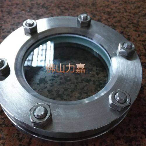 不锈钢304法兰视镜管道窥视镜不锈钢视镜玻璃视镜视盅DN65 80 100