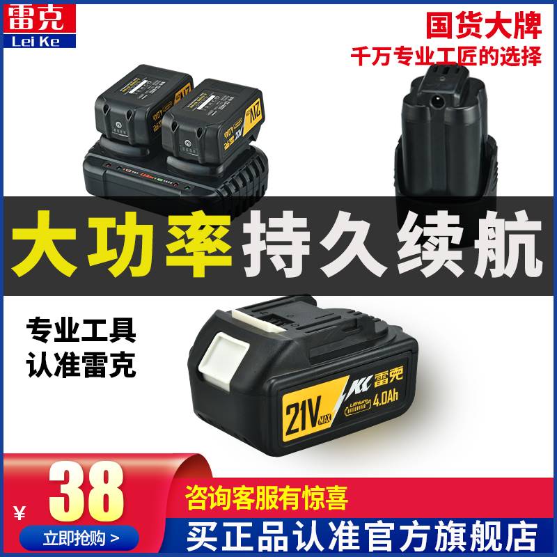 雷克锂电池12V16V21V充电器电钻角磨机割草机电锤钻圆锯机电扳电