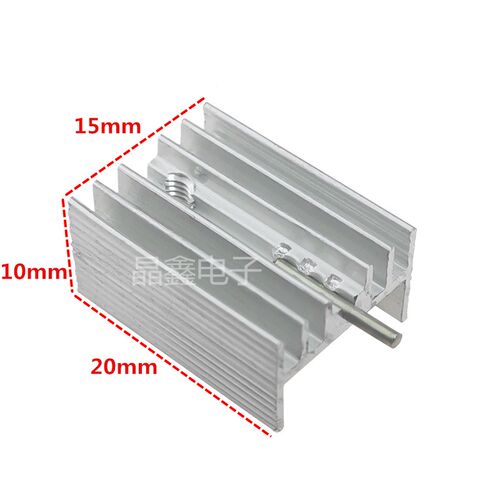 铝散热器 15*10*20MM 散热片 单针 一个针 白色YHR20三极管TO-220