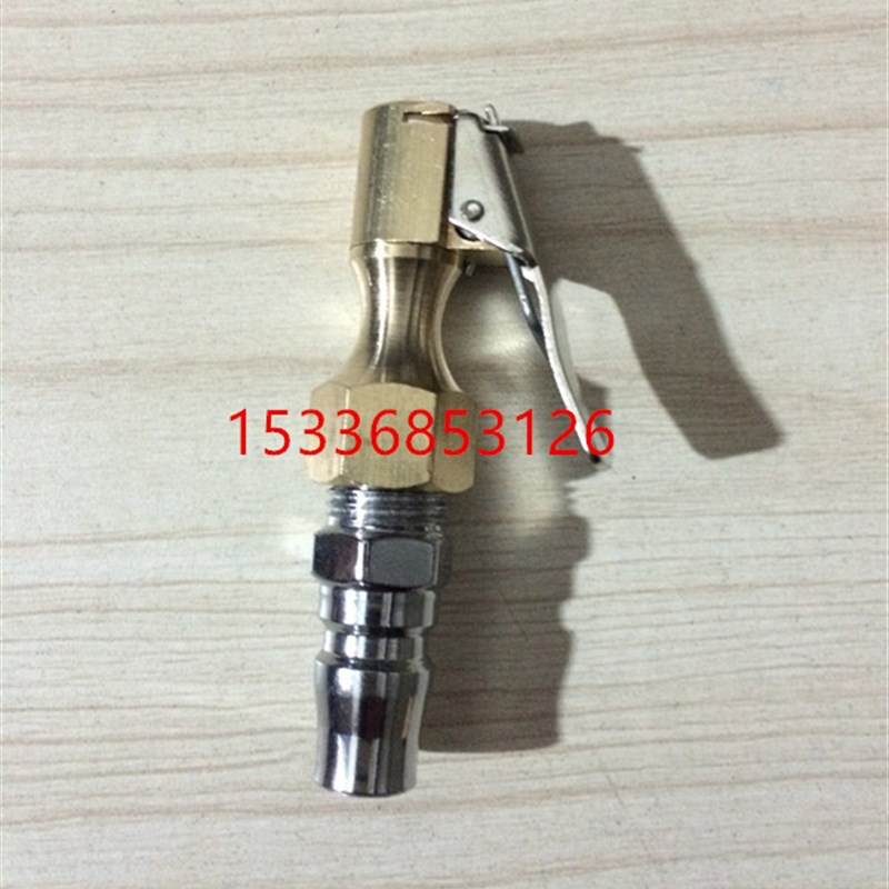 汽车轮胎胎压表充气杆 气动充气加气枪头气压表 打气嘴接头表管