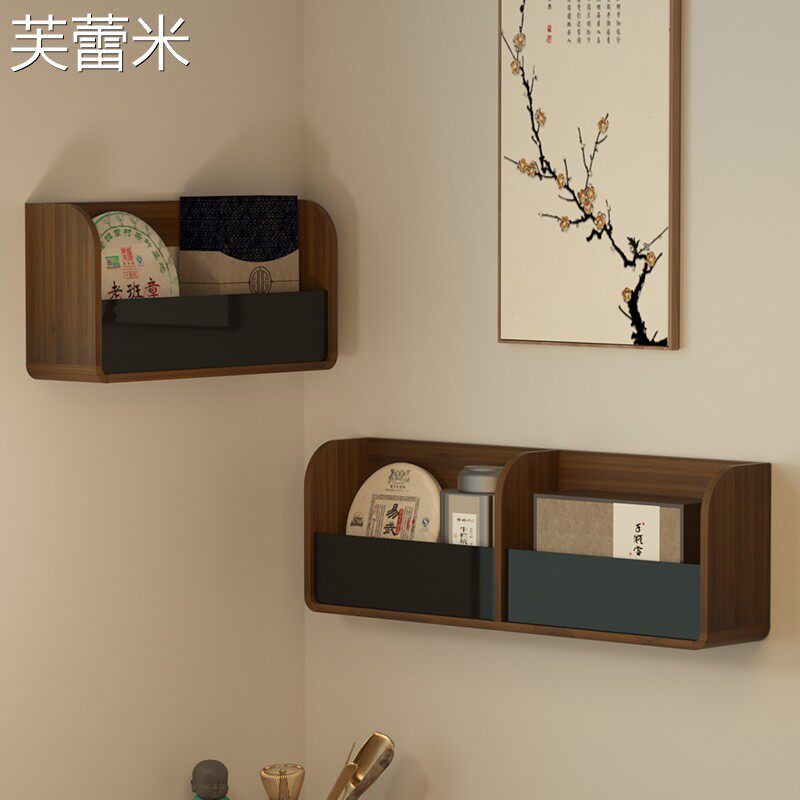 芙蕾米墙上置物架壁挂创意水杯杯架厨房水吧多功能挂墙面漆板悬空收纳层架床笠拉车