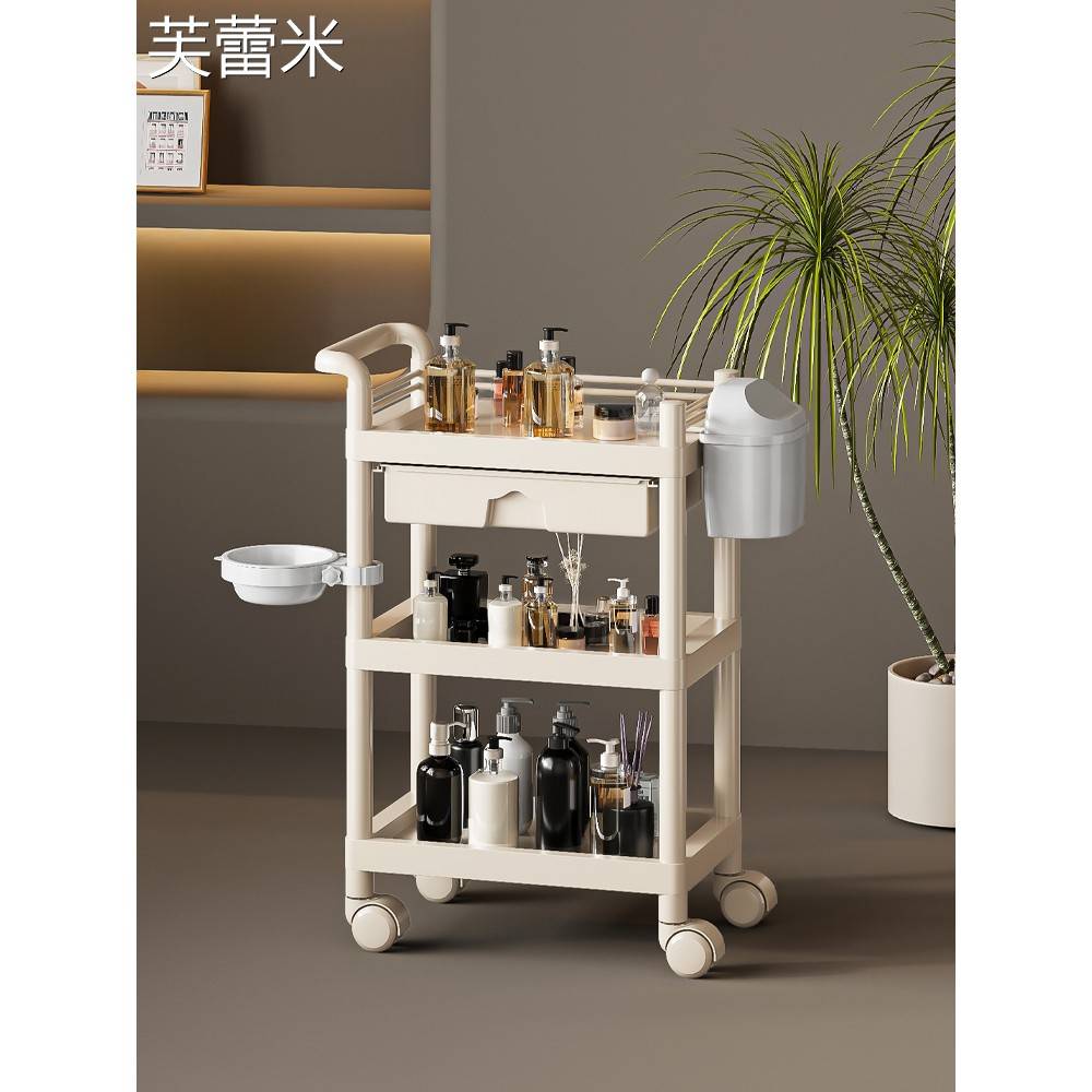 芙蕾米美容院专用小推车皮肤管理移动手推置物架整形护理仪器手推工具车床笠拉车