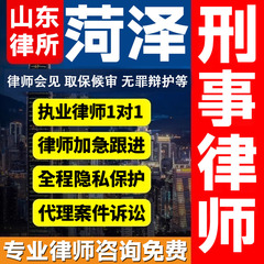 山东菏泽律师会见取保候审法律咨询无罪辩护法律服务刑事案件诈骗