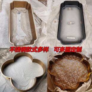 新中式不锈钢小轩窗海棠梅花窗套垭口定制宋式美学圆弧形包边收口