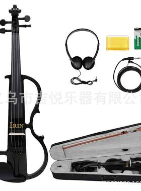 黑色电子小提琴AE-01电声小提琴乐器4/4成人初学专业演奏级Violin