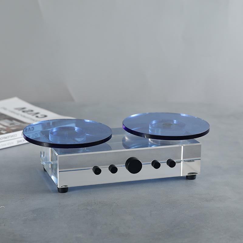 简约现代轻奢水晶留声机摆件家居客厅书房卧室桌面样板间软装饰品