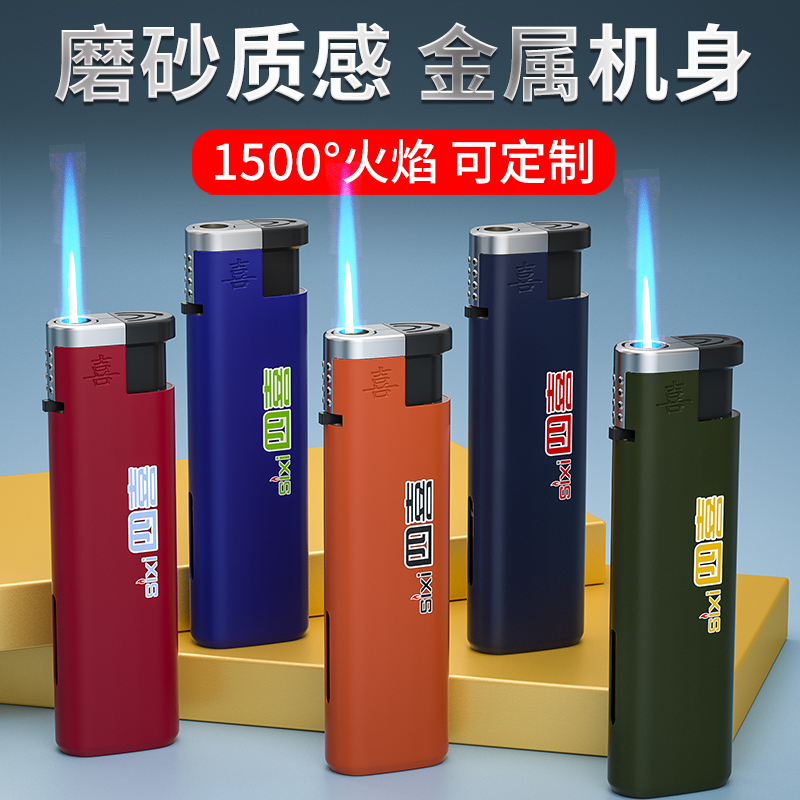 肤感橡皮漆2025年新款金属防风打火机加厚充气耐用正品批发定制