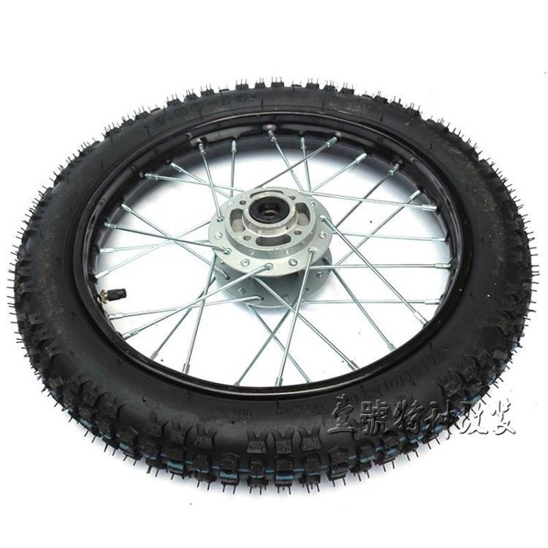 越野摩托车配件 小高赛前轮2.50-14寸轮胎轮毂轮圈总成