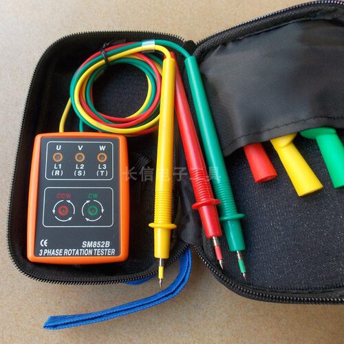 SM852B相序表 测量表三相交流电相序计 相序仪 相序器 三相交流电
