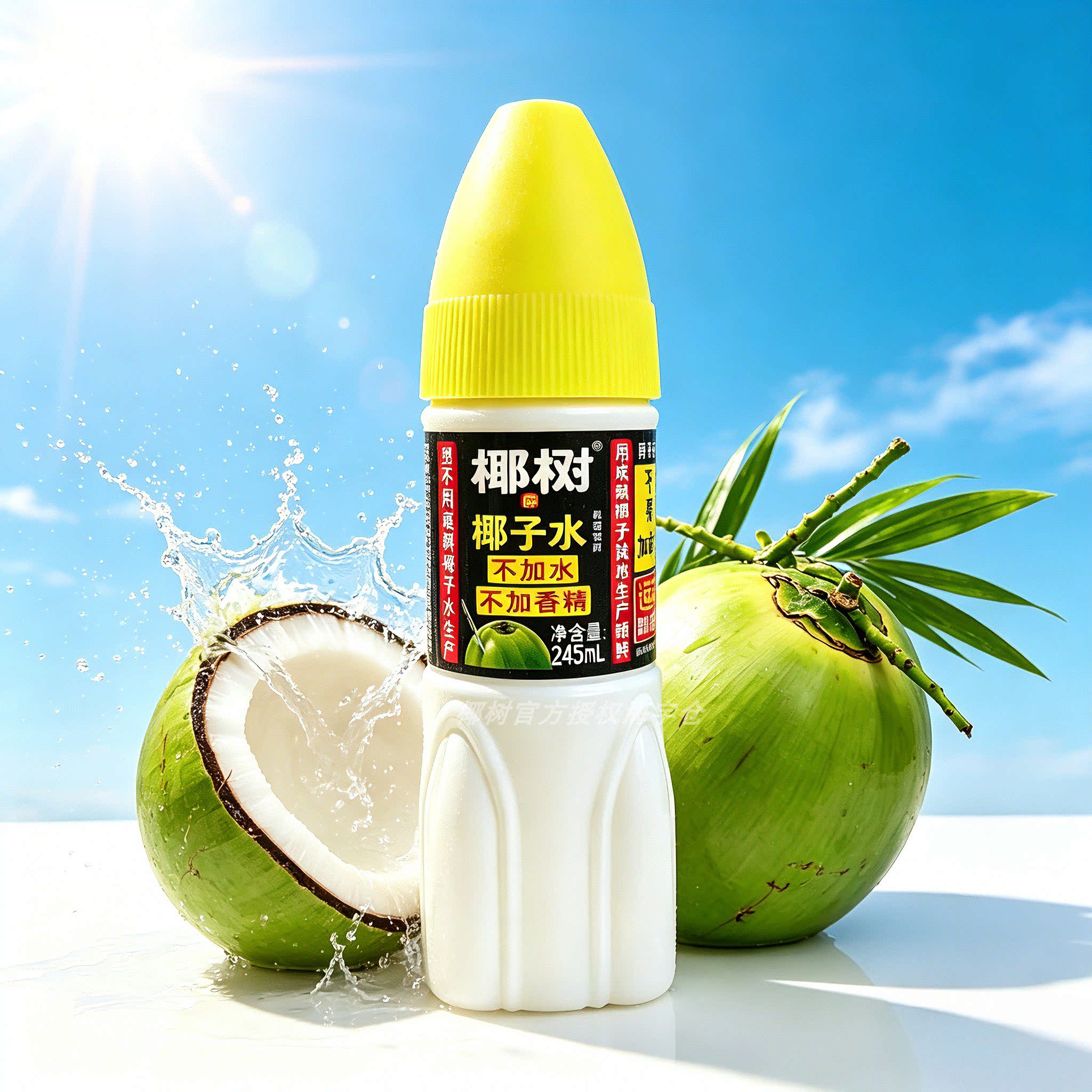 椰树牌卫星瓶椰子水245ml含钾图片