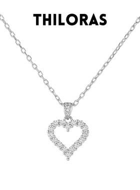 THILORAS/蒂洛拉爆款爱心项链女镶钻桃心热销女款项链TL80018