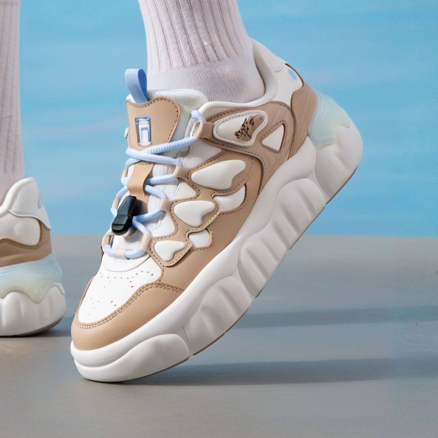 特步布丁女鞋2026春季新款板鞋厚底增高增高学生正品休闲运动鞋子,运动鞋new,跑步鞋,淘宝优惠券,粉丝福利购,淘宝优惠卷