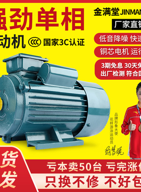 大马力单相电机220V小型家用两相075/11/15/22/3KW异步电动机