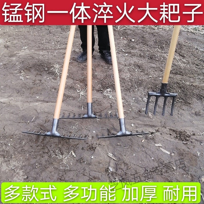 九齿钉耙农具多齿平地翻松土农用耙子整地工具搂草树叶锰钢小耙子,3C数码配件,USB多功能数码宝,淘宝优惠券,粉丝福利购,淘宝优惠卷