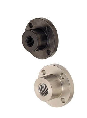 螺丝座 圆法兰型BRBR 内牙导向轴支座内螺纹光轴支撑座内螺纹法兰