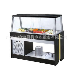 bar展示柜 双面趟门沙拉台商用自助餐沙拉吧酒店冷藏冰箱Salad