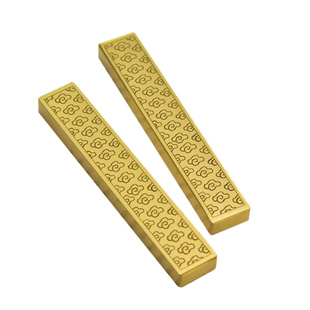 黄铜云纹书法镇尺毛笔练字压纸刻度海浪创意书写镇纸送礼