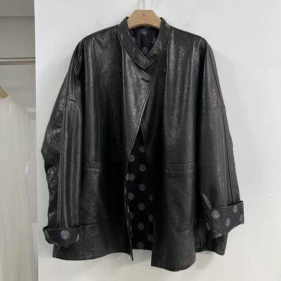 真皮香云纱外套双面穿1203