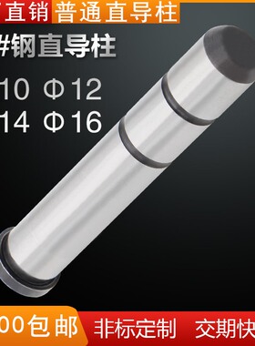 工厂促销注塑模具普通黑头45#钢直导柱 直身导向柱直径10121416