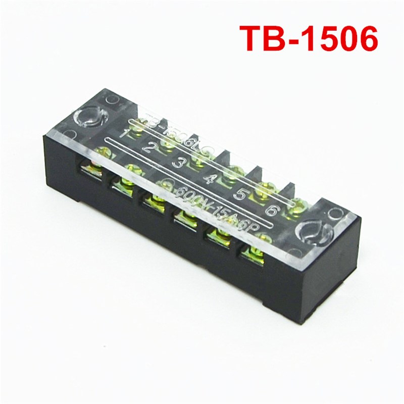 TB-1506 接线端子排 连接 固定接线板 6位连接器 电流 15A 6P