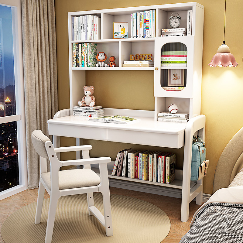儿童学习桌小学生家用写字桌子简易卧室实木书桌书架一体电脑桌椅,童装/婴儿装/亲子装,儿童装饰手表,淘宝优惠券,粉丝福利购,淘宝优惠卷