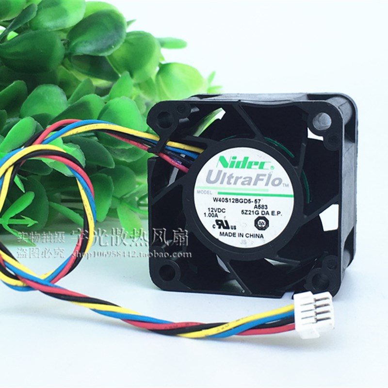 全新Nidec W40S12BGD5-57T29A412V 1.00A  4028 4cm暴力增压风扇