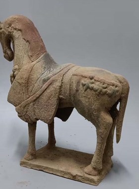 仿古陶器摆件 汉代土陶马 做旧 中国风艺术品 出T国礼品 酒店饰品