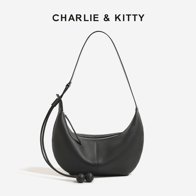 【赵露思同款】CHARLIE&KITTY黑色月牙包女单肩腋下包通勤大容量