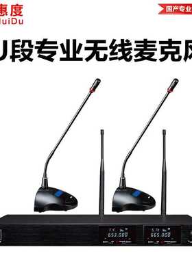 惠度（HuiDu）ART-200专业无线一拖二真分集会议话筒抗干扰麦克风